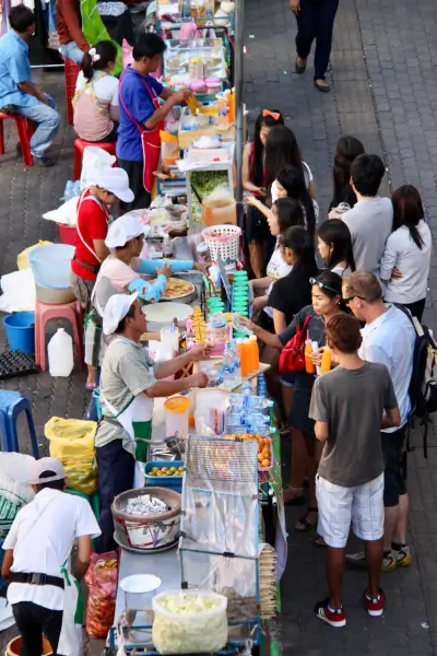 street food in thailand view
