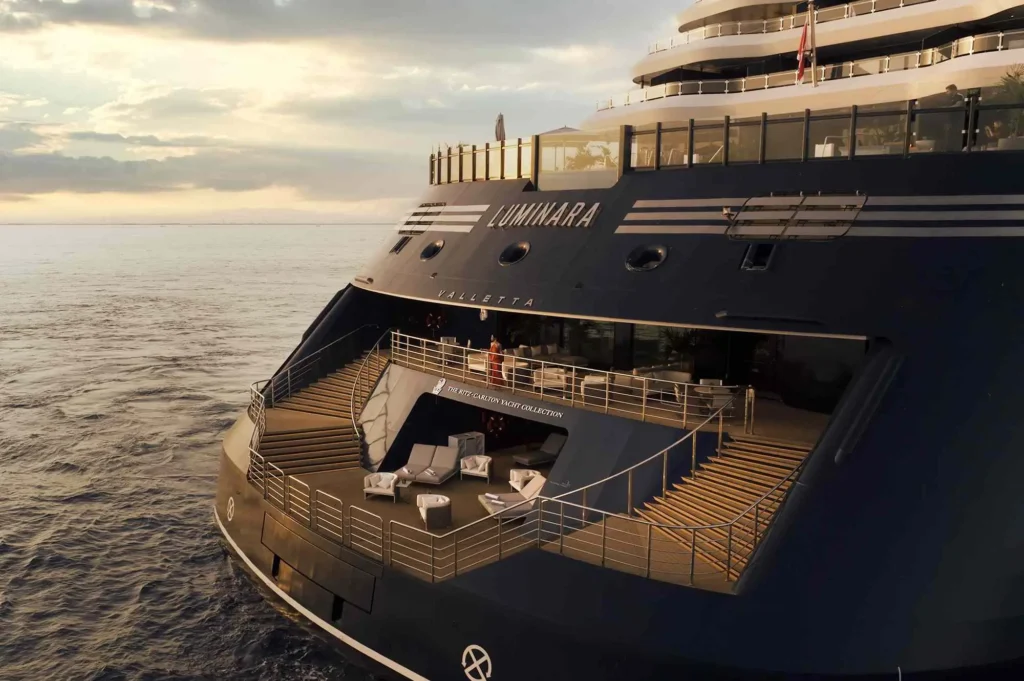 Luxury Marina Deck on The Ritz Carlton Luminara Yacht