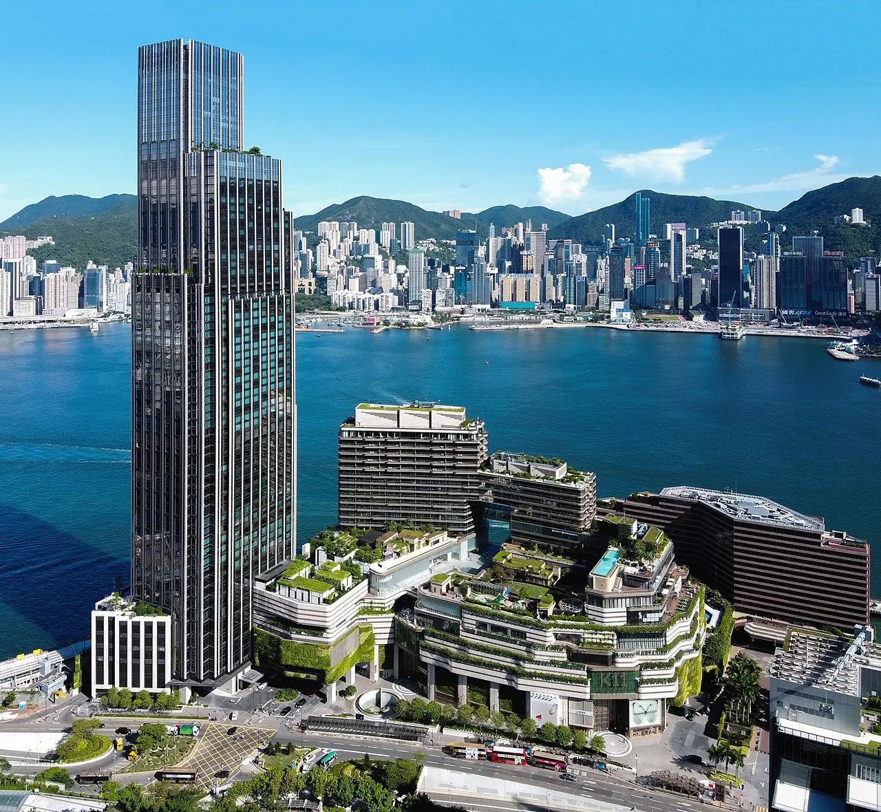Rosewood Hong Kong is located at Victoria Dockside, 18 Salisbury Road